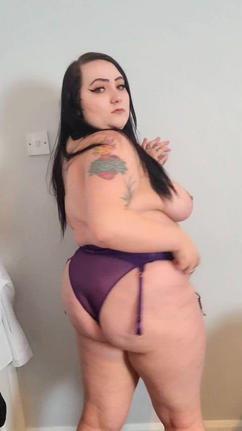 bbw booty lingerie nsfw gif