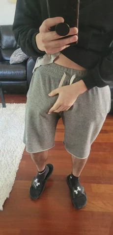 [M] My shorts couldn't hide the bulge
