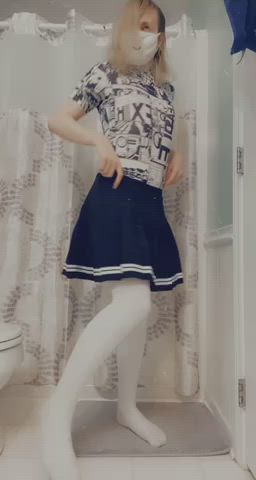 boi crossdressing femboy gif