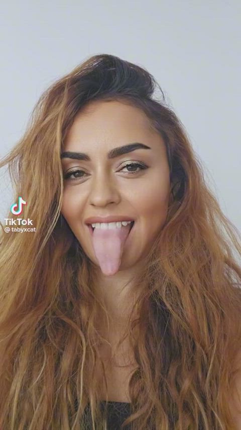 long tongue tongue tongue fetish gif