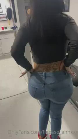 Bubble Butt Ass Clapping Jeans Twerking gif
