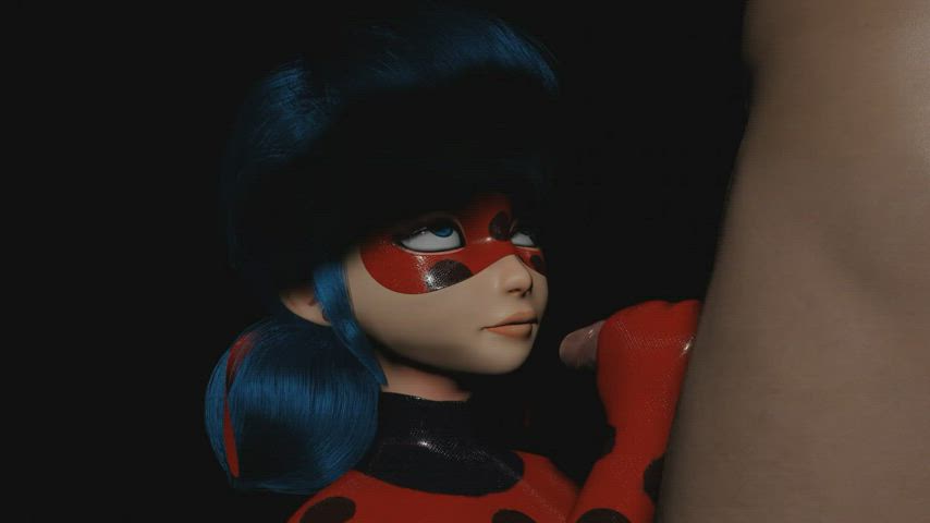 animation blowjob mask superheroine gif