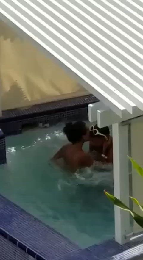 caught hidden cam hidden camera public sex swimming pool swimsuit underwater watersports