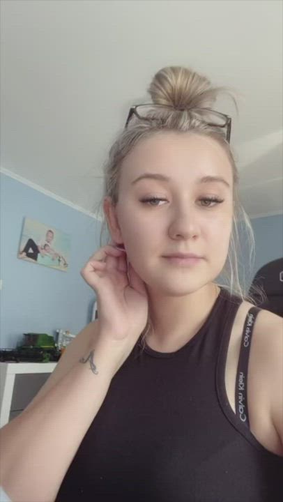 Blonde Glasses TikTok gif