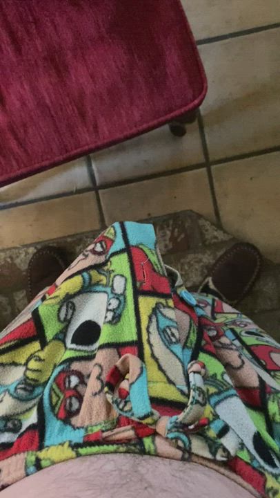 Cozy in my family guy pajamas