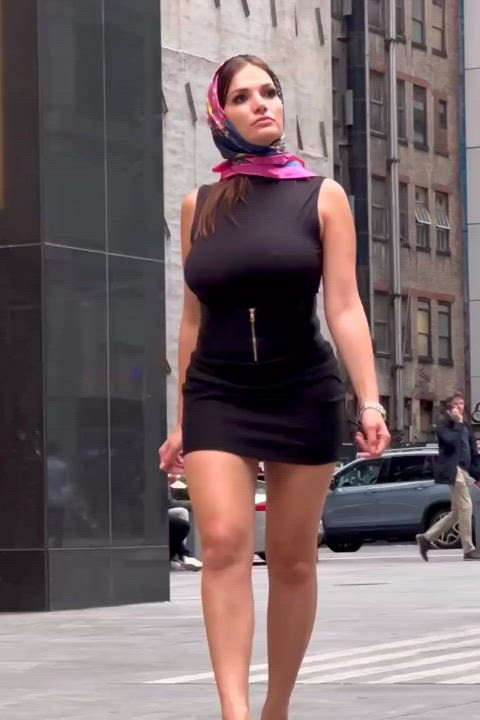 busty milf clothed gif