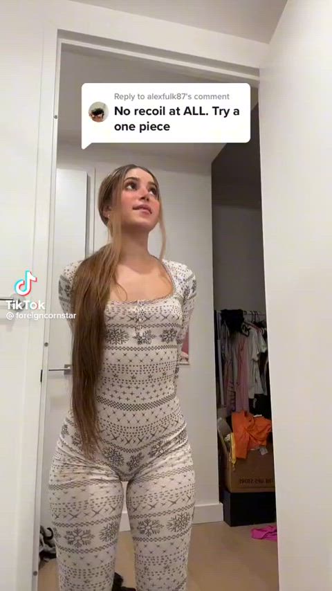 bodysuit bubble butt clothed jiggling latina tiktok gif