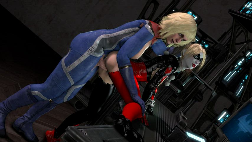 Futa Supergirl fucking Harley Quinn (Blueberg13) [DC]