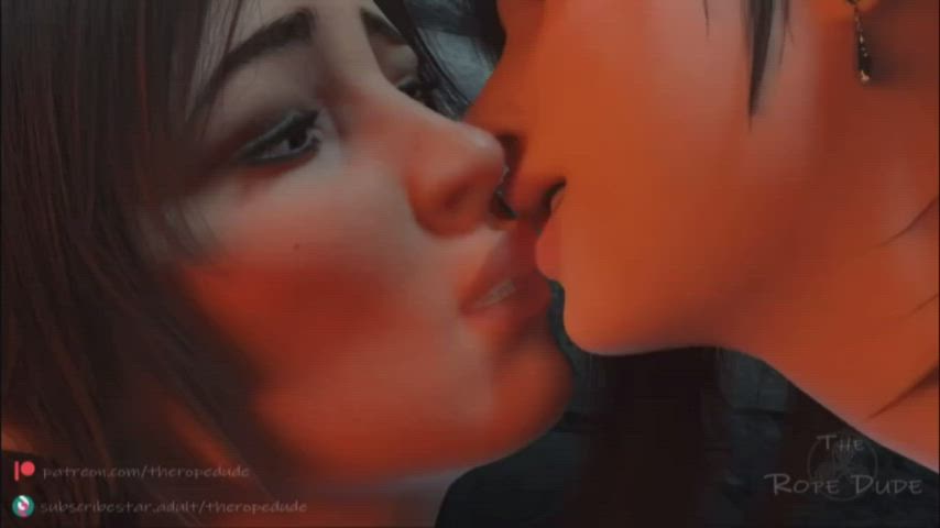 Cosplay French Kissing Kissing Passionate gif