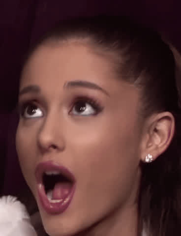 ariana grande blowjob celebrity cum cumshot facial latina lips teen gif