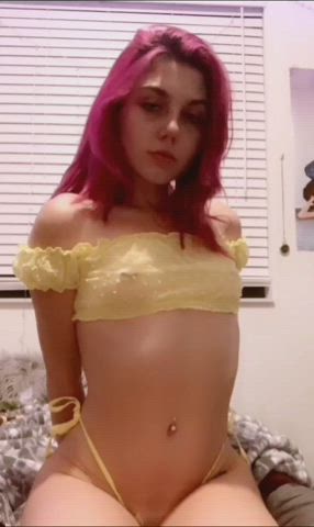 girls redhead solo petite gif