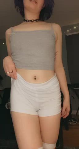 Knee High Socks Petite Small Tits gif