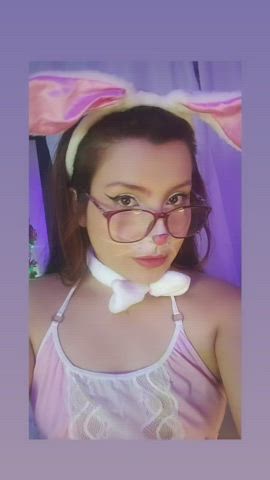 ahegao cosplay cute petite small tits gif