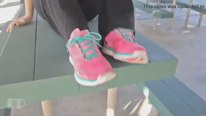 blonde feet public gif