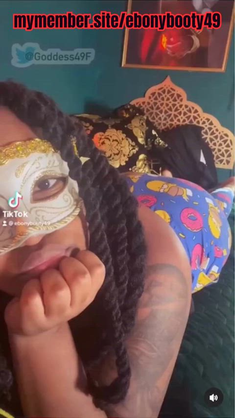 amateur booty cute ebony fart fart fetish fetish homemade mask thick gif