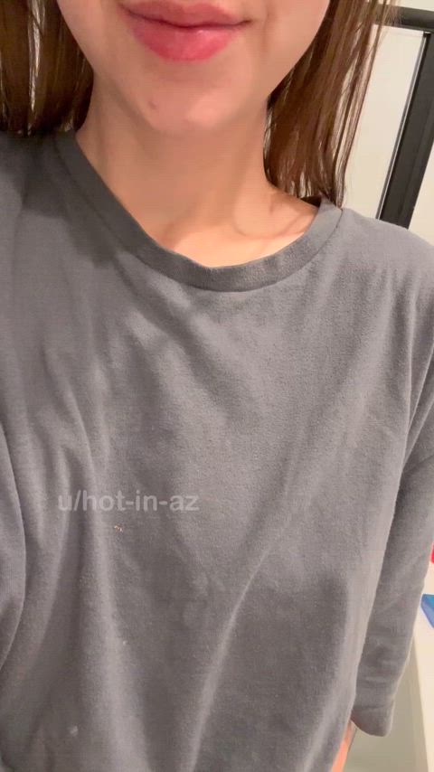 big nipples eye contact selfie gif