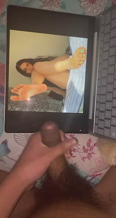 Cum Feet Tribute gif