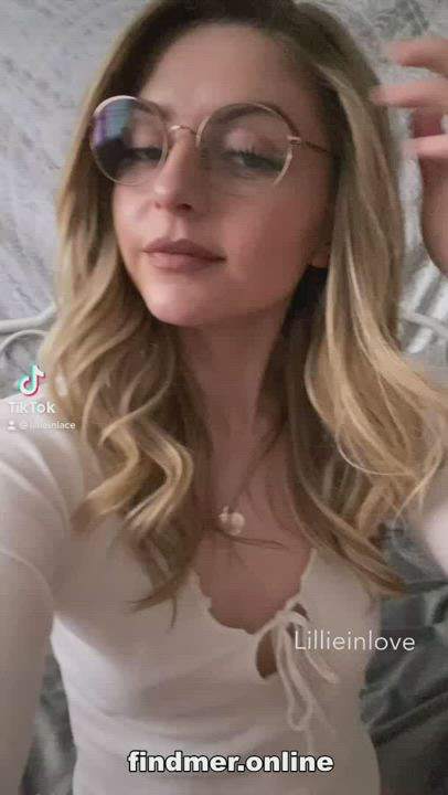 Anal Blonde Canadian German Glasses Teen TikTok Tits USA gif