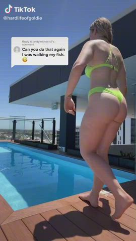 Ass Bikini Pool Thong TikTok gif