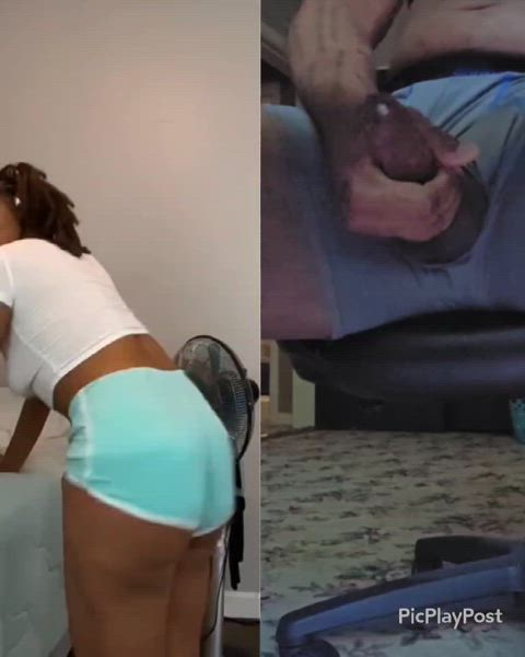 ass ass clapping ass shaking bbc babecock big dick cum cumshot ebony gooning jerk