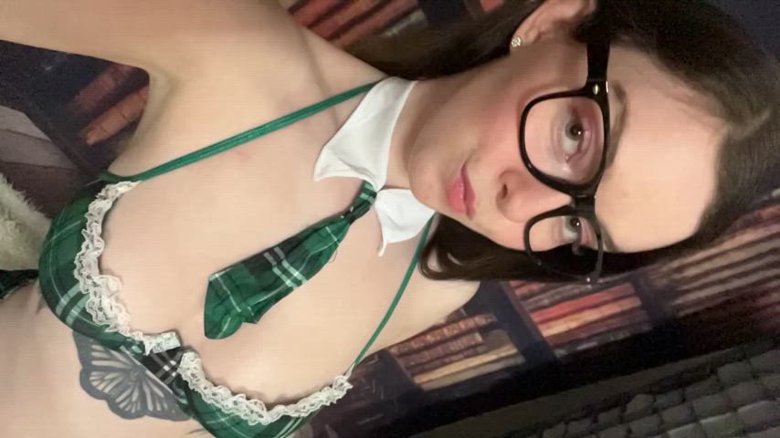 amateur ass brunette cute glasses onlyfans school schoolgirl skirt upskirt girls-with-glasses