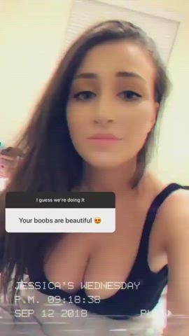 boobs cleavage tits gif