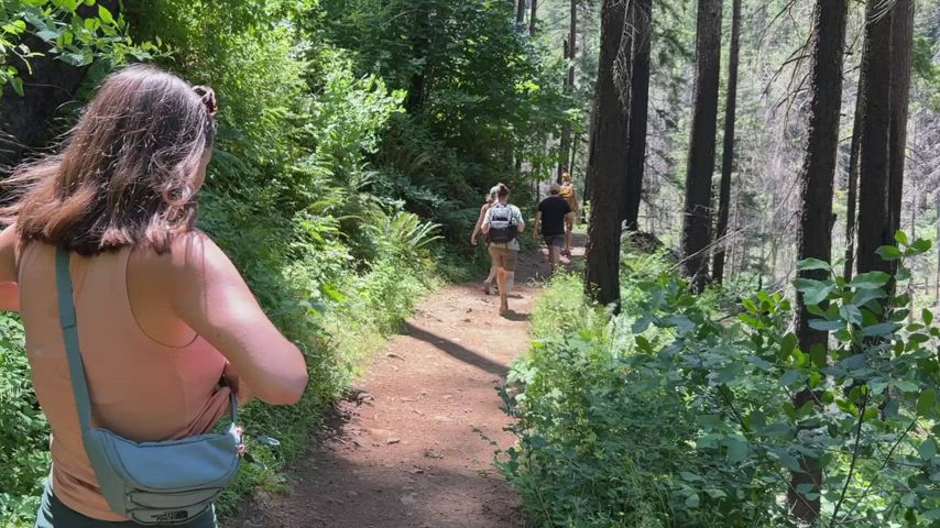 Would you rather hike in front of me or behind?