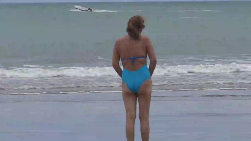 Beach Bikini Exhibitionism Voyeur gif