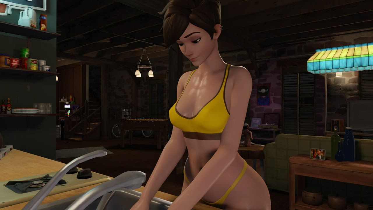 3D Animation Ass Boobs Hypnosis Overwatch Tits Titty Drop gif