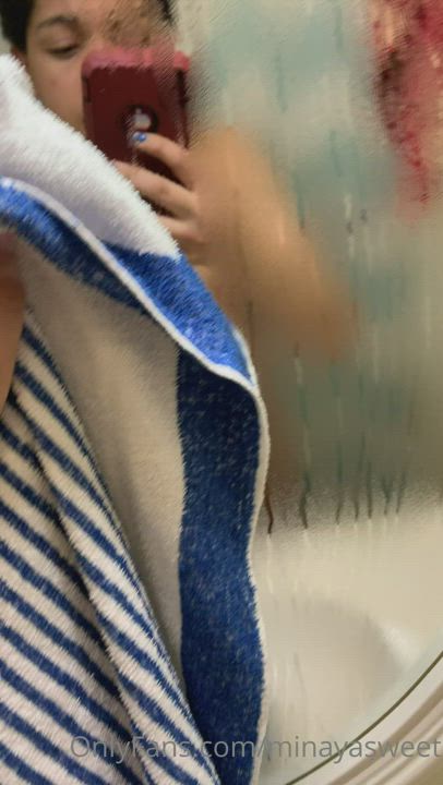 Bathroom Tease Trans gif