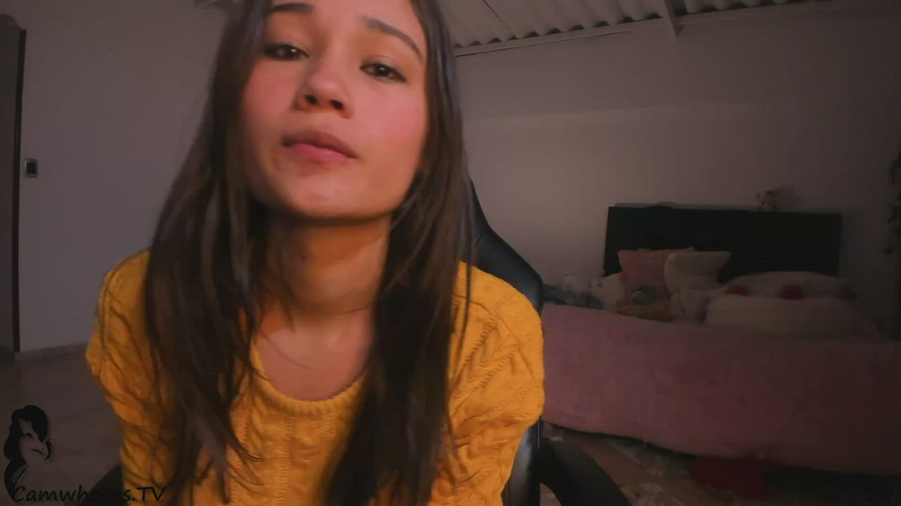 Ahegao Camgirl Spit gif