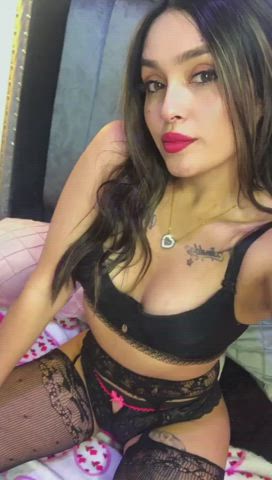 big ass big tits latina lingerie milking sensual tattoo gif