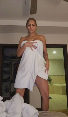 dancing naked towel gif