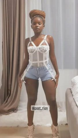 african ass big ass booty curvy ebony lingerie thick gif