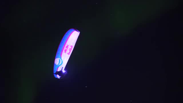 Breathtaking Paraglide Flight Through Aurora Borealis | Horacio Llorens