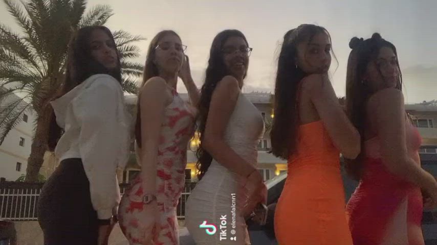 cute dancing group spanish gif