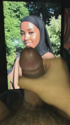 Cock Hijab Tribute gif