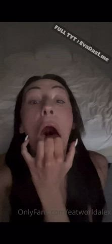 Girl sucking finger