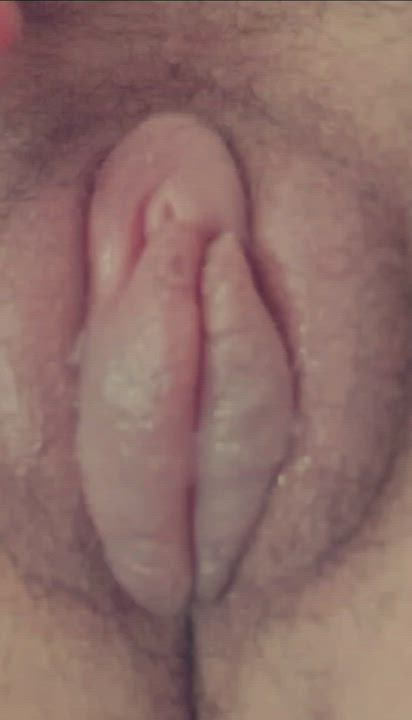 Playing with my freshly pumped pussy