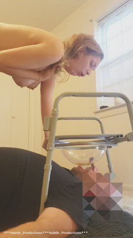 gagging slave swallowing toilet gif