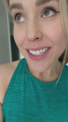 Blonde Boobs Green Eyes Natural Tits OnlyFans Pussy Tits Titty Drop gif