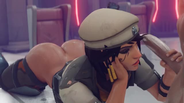 Pharah (Overwatch) HandJob And MouthFucking