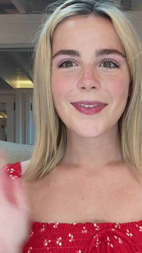 blonde celebrity kiernan shipka gif