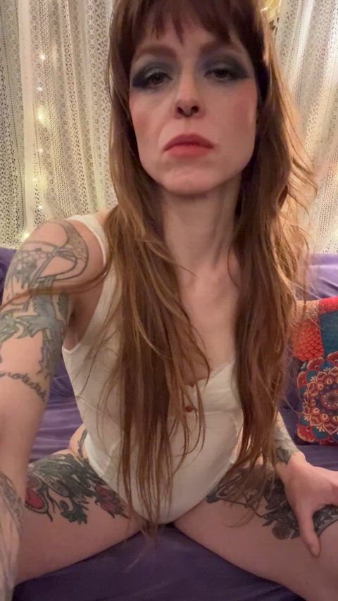 amateur onlyfans petite redhead solo tattooed tease gif