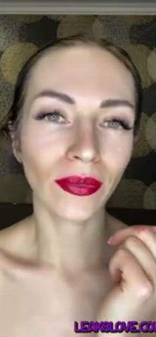 lips sucking white girl gif