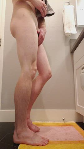 I like to stretch after a hot shower ;)