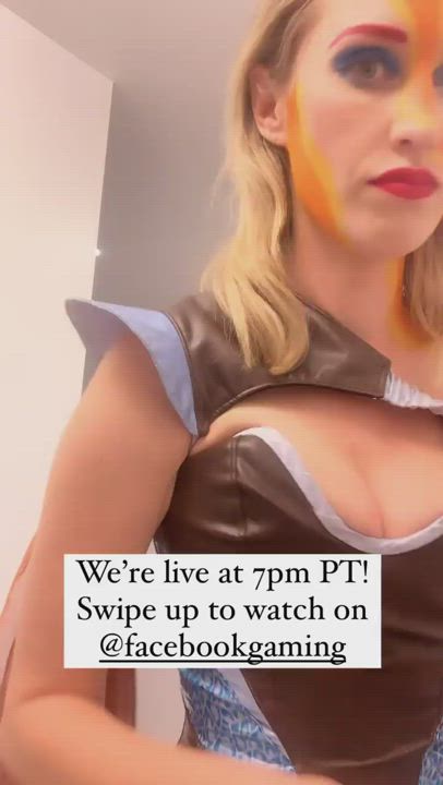 Cleavage Costume Natural Tits gif