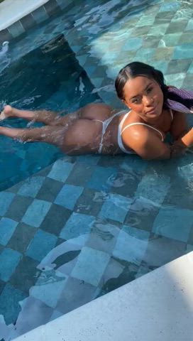 curvy latina pool sexy gif