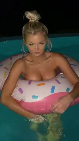 Blonde Pool Tits gif