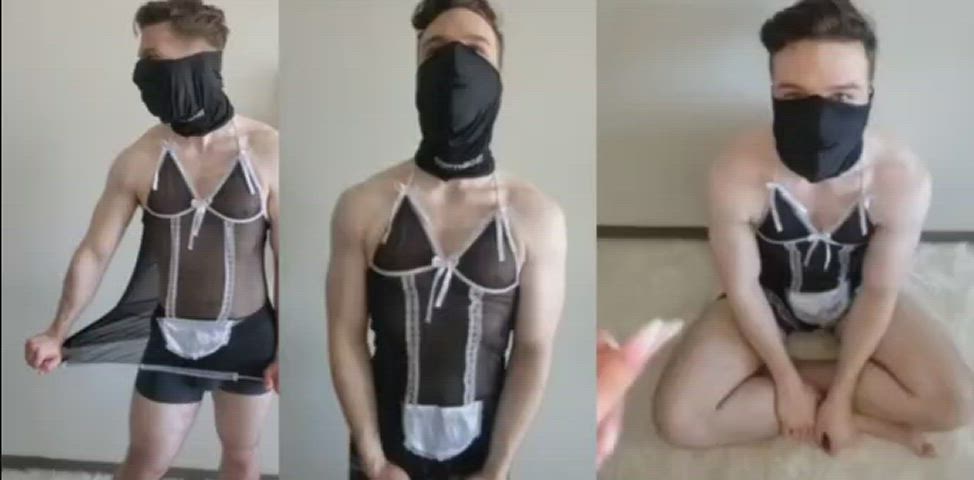 Dress him up, collar him, cage him. Destroy his "manhood" &amp; make